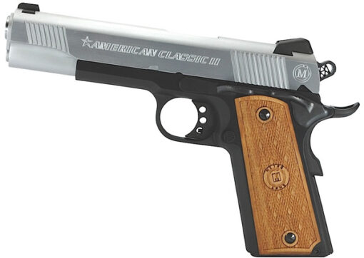 American Classic 1911 Pistol AC45G2DT, 45 ACP, 5", Wood Grips, Dual-Tone Finish, Fixed) Sights