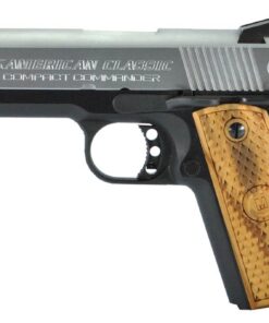 American Classic 1911 Cmpt Commndr Pistol ACCC45DT, 45 ACP, 4.3", Hardwood Grips, Blued Finish