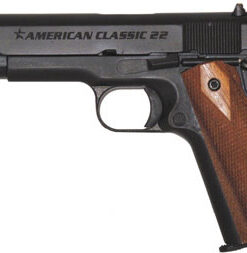 American Classic 1911 Classic Pistol AC22B, 22 Long Rifle, 5 in, Checkered Walnut Grip, Black Finish