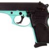 Bersa Thunder 380 Pistol T380BLM8, 380 Automatic Colt Pistol ACP, 3.5", Black Polymer Grips, Robin Egg Blue Finish