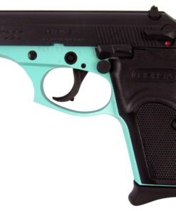 Bersa Thunder 380 Pistol T380BLM8, 380 Automatic Colt Pistol ACP, 3.5", Black Polymer Grips, Robin Egg Blue Finish