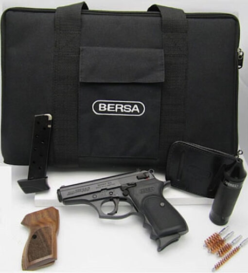 Bersa Thunder 380 Limited Ed Pistol Kit T380MKIT, 380 ACP, 3.5 in, Polymer Grip, Matte Black Finish