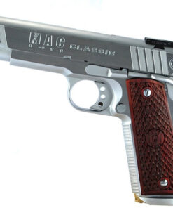 MetroArms 1911 Classic Pistol M19CL45C, 45 ACP, 5 in, Aluminum w/MAC logo Grip, Stainless Finish