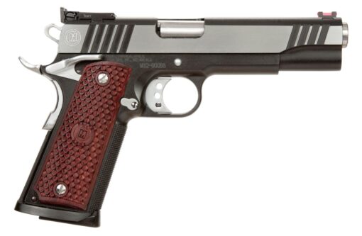 MetroArms 1911 Classic Pistol M19CL45BC, 45 ACP, 5", Hardwood w/MAC Logo Grips, Black Chrome Finish