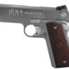 MetroArms 1911 Bobcut Pistol M19BC45C, 45 ACP, 4.25 in, Aluminum w/MAC logo Grip, Stainless Finish