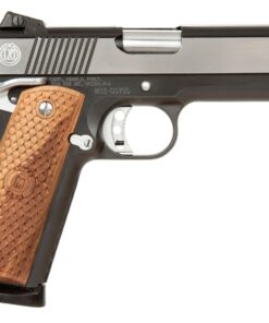 MetroArms 1911 Bobcut Pistol M19BC45BC, 45 ACP, 4.25", Hardwood w/MAC Logo Grips, Black Chrome Finish