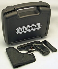 Bersa Concealed Carry Pistol Kit T380MLTCCKIT, 380 ACP, 3.2 in, Black Polymer Grip, Stainless Finish