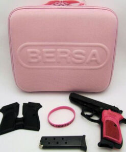 Bersa Thunder 380 Breast Cancer Awareness Pistol Kit T380MPKIT, 380 ACP, 3.5 in, Pink Grip, Matte Black Finish