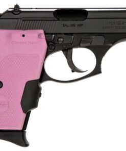 Bersa Thunder 380 Combat Plus Pistol T380M8CTP, 380 ACP, 3.5", Pink Rubber/Crimson Trace Laser Grips, Black Finish