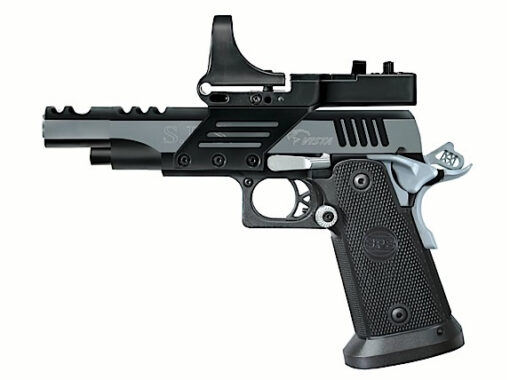Bersa Vista Short Pistol SPVS9BC, 9mm, 5 in, Nylon Grip, Stainless Finish