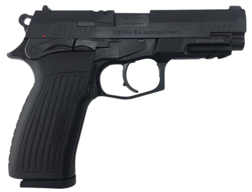 Bersa Thunder Pro Pistol TPR9M, 9mm Luger, 4.25", Black Polymer Grips, Black Finish